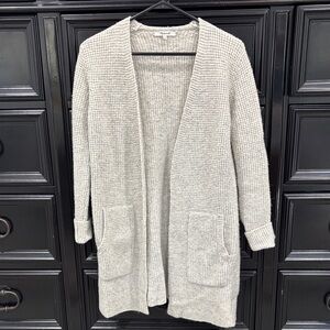 Madewell Light Gray Open-Front Cardigan
